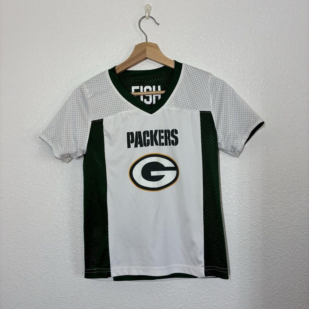 Green Bay Packers Jersey Youth Medium Green NFL Football NFL FLAG Reversible - Picture 5 of 14